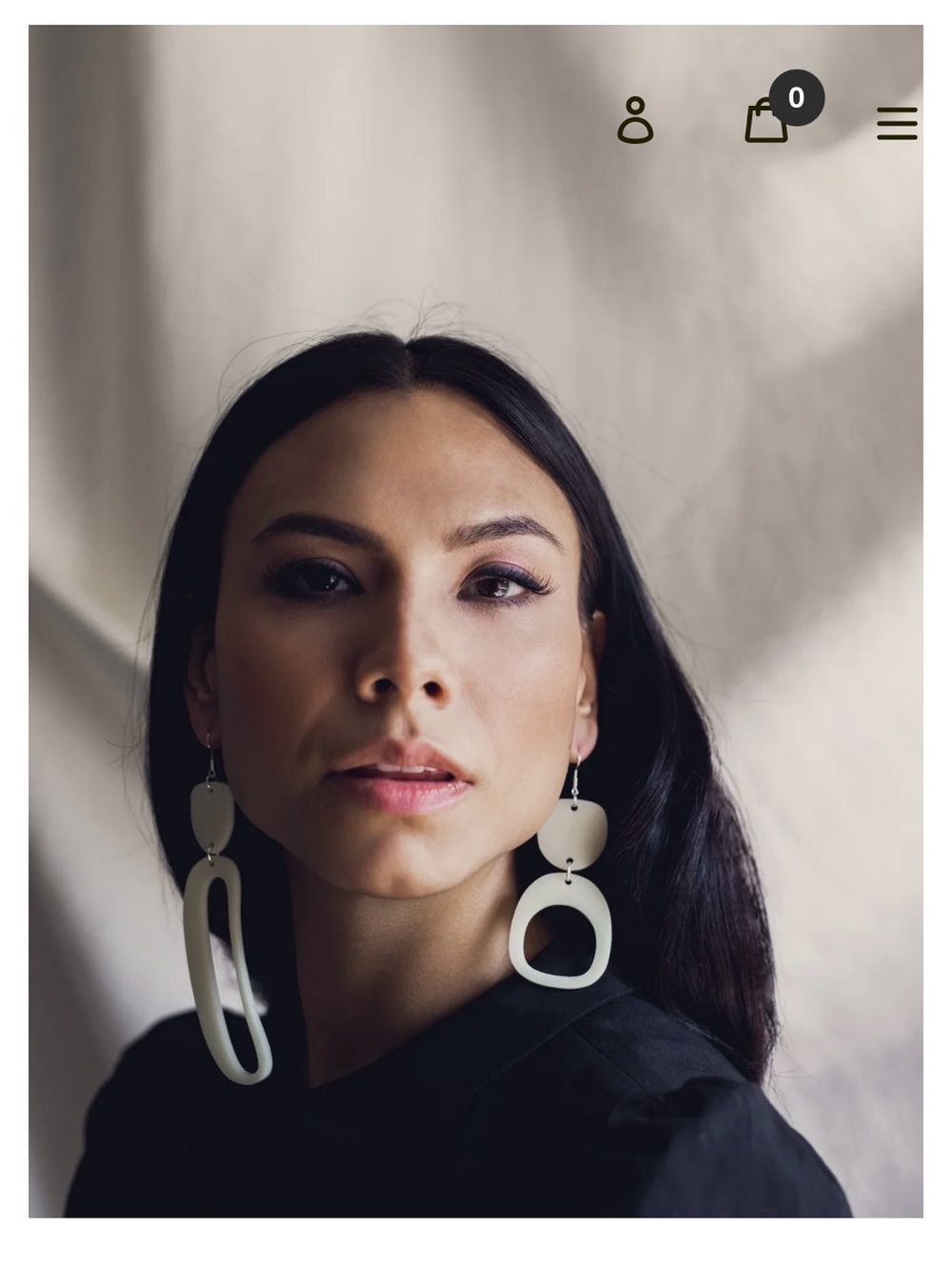 Mixed Ovoid Dangle Statement earrings by Warren Steven Scott